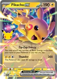Pikachu ex · 30th Celebration · 054/128