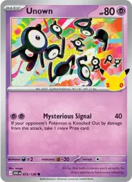Unown · 30th Celebration · 072/128