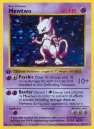 Reference image of Mewtwo, Base Set