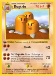 Reference image of Dugtrio, Base Set