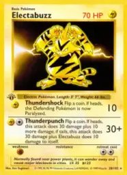 Reference image of Electabuzz, Base Set