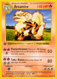 Reference image of Arcanine, Base Set