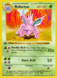Reference image of Nidorino, Base Set