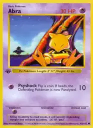Reference image of Abra, Base Set
