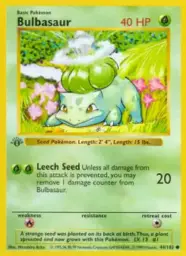 Reference image of Bulbasaur, Base Set