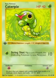 Reference image of Caterpie, Base Set
