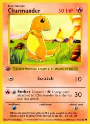 Reference image of Charmander, Base Set
