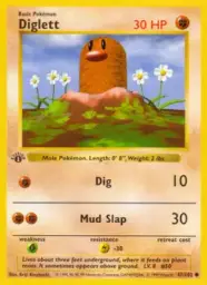 Reference image of Diglett, Base Set