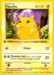 Reference image of Pikachu, Base Set