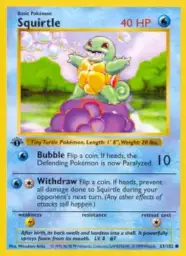 Reference image of Squirtle, Base Set