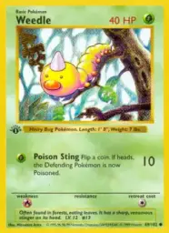 Reference image of Weedle, Base Set