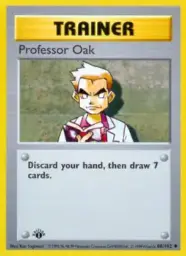 Reference image of Professor Oak, Base Set