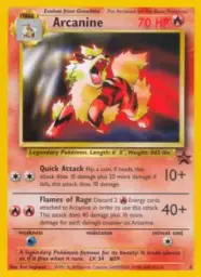 Reference image of Arcanine, Wizards Black Star Promos