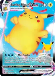 Reference image of Surfing Pikachu VMAX, Celebrations