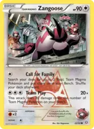 Team Magma's Zangoose · Double Crisis · 22/34
