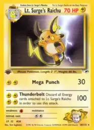 Lt. Surge's Raichu · Gym Heroes · 28/132