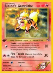 Blaine's Growlithe · Gym Heroes · 35/132