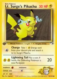 Lt. Surge's Pikachu · Gym Heroes · 81/132