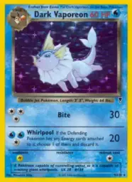 Reference image of Dark Vaporeon, Legendary Collection