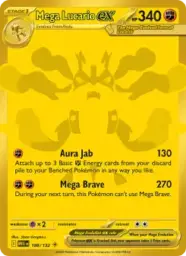 Reference image of Mega Lucario ex, Mega Evolution