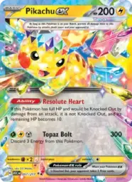 Reference image of Pikachu ex, Ascended Heroes