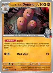 Reference image of Team Rocket's Dugtrio, Ascended Heroes
