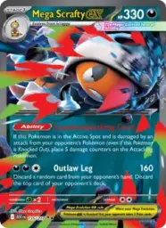 Reference image of Mega Scrafty ex, Ascended Heroes