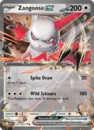 Reference image of Zangoose ex, Ascended Heroes