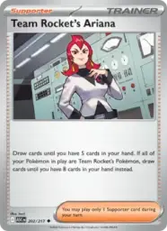 Reference image of Team Rocket's Ariana, Ascended Heroes
