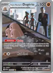 Reference image of Team Rocket's Dugtrio, Ascended Heroes