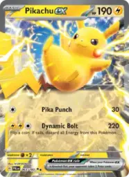 Reference image of Pikachu ex, Paldea Evolved