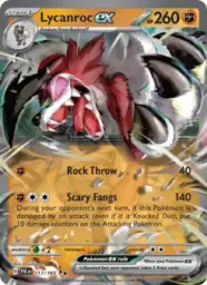 Reference image of Lycanroc ex, Paldea Evolved