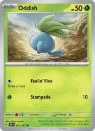 Reference image of Oddish, Obsidian Flames