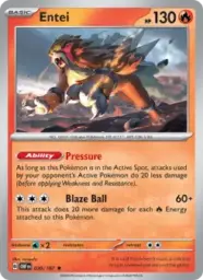 Reference image of Entei, Obsidian Flames