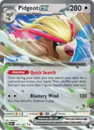 Reference image of Pidgeot ex, Obsidian Flames