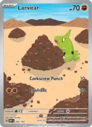 Reference image of Larvitar, Obsidian Flames