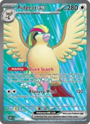 Reference image of Pidgeot ex, Obsidian Flames