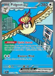 Reference image of Pidgeot ex, Obsidian Flames
