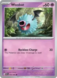 Reference image of Woobat, Paldean Fates