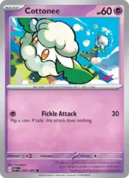 Reference image of Cottonee, Paldean Fates