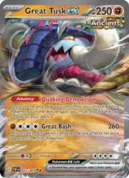 Reference image of Great Tusk ex, Paldean Fates
