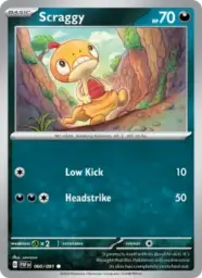 Reference image of Scraggy, Paldean Fates