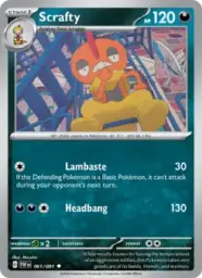 Reference image of Scrafty, Paldean Fates