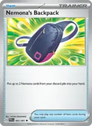 Reference image of Nemona's Backpack, Paldean Fates