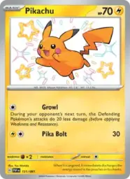 Reference image of Pikachu, Paldean Fates