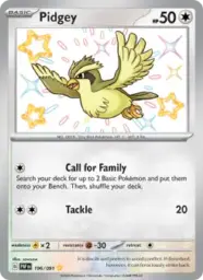 Reference image of Pidgey, Paldean Fates