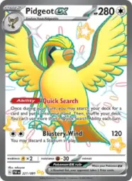 Reference image of Pidgeot ex, Paldean Fates
