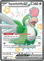 Reference image of Squawkabilly ex, Paldean Fates