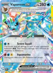 Reference image of Vaporeon ex, Prismatic Evolutions