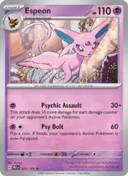 Reference image of Espeon, Prismatic Evolutions